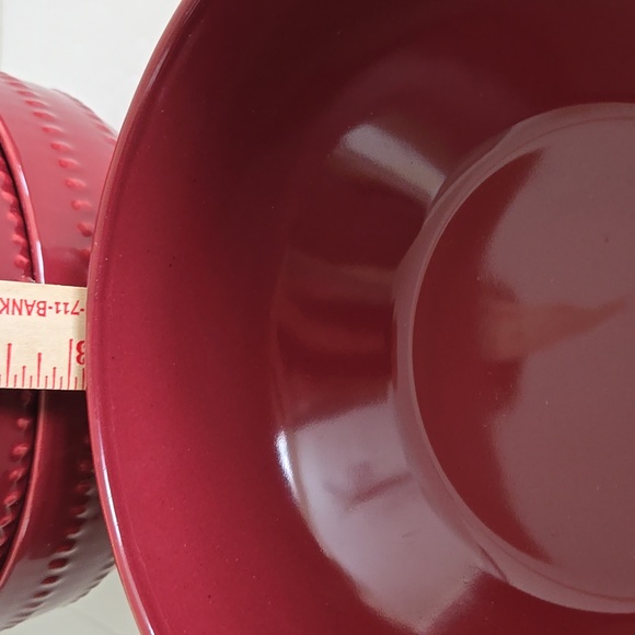 Royal Norfolk Four Cranberry Textured 6" Bowls - Picture 5 of 5